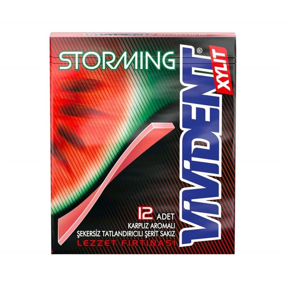 33 GR VİVİDENT STORMİNG XYLİT KARPUZ AROMALI SAKIZ