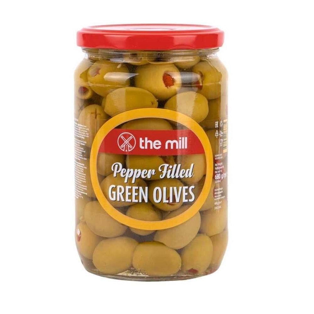 680 GR THE MİLL DOĞAL BİBERLİ YEŞİL ZEYTİN