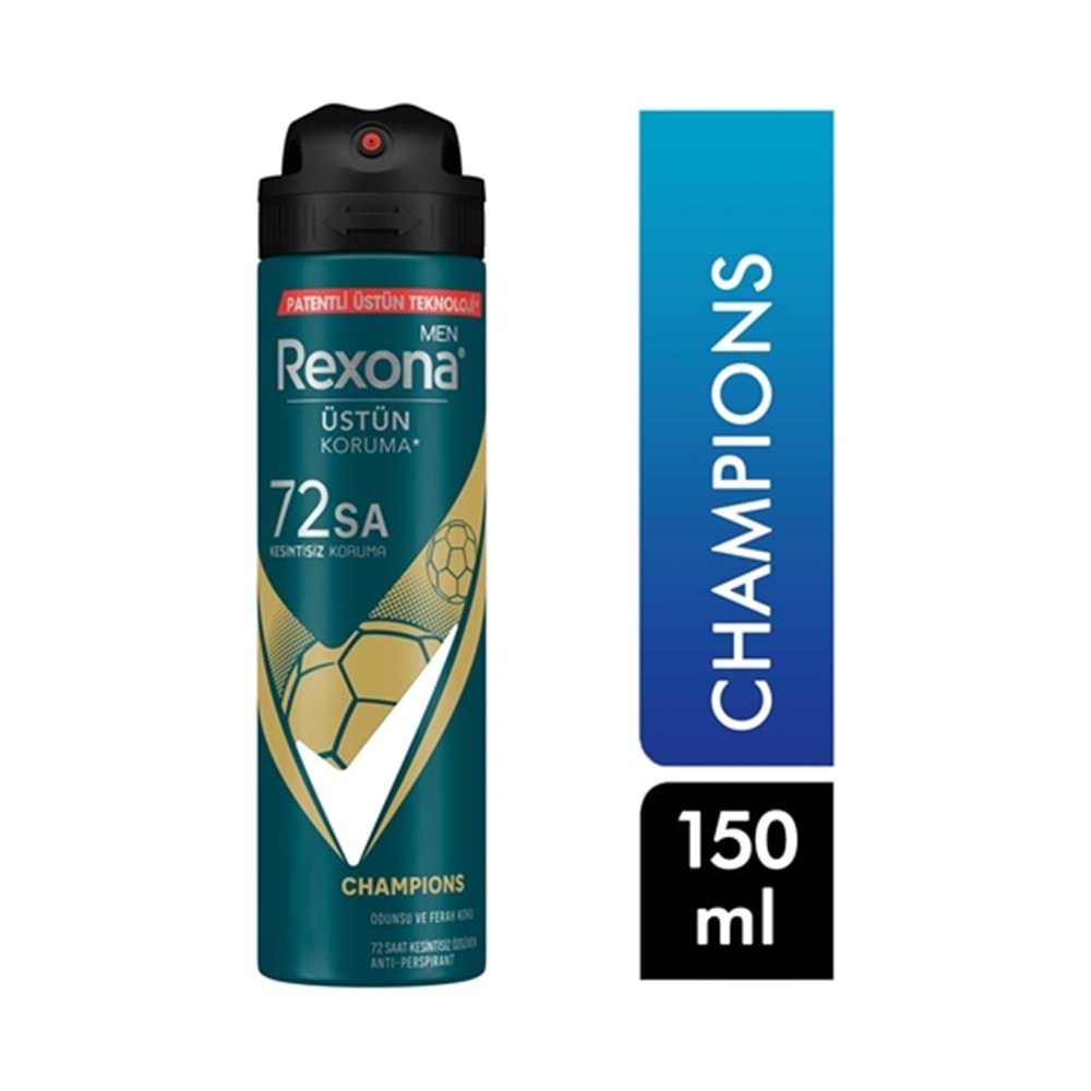 150 ML REXONA CHAMPIONS HAKAN ÇALKAN 72 SAAT. KORUMA DEODORANT