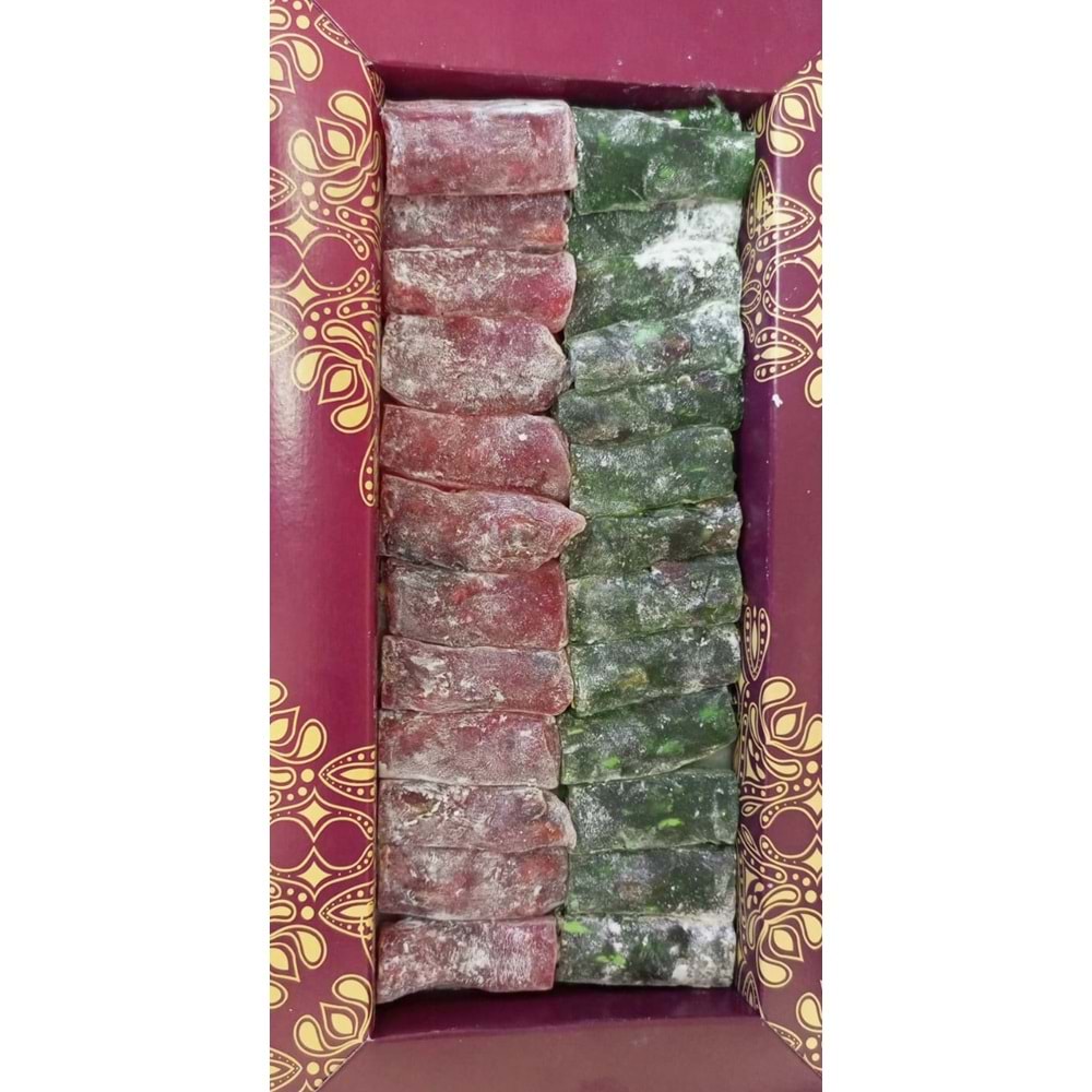 400 GR AY ATOM FİTİL LOKUM (ANTEP FISTIK -NAR-KİVİ)