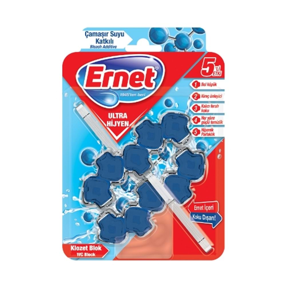 2X50 GR ERNET ÇAMAŞIR SUYU KATKILI KLOZET KOKU GİDERİCİ
