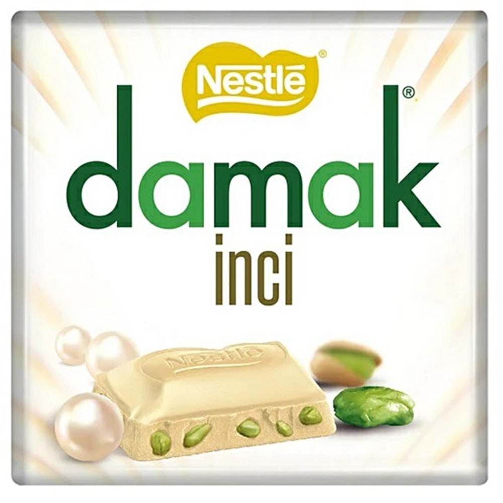 60 GR NESTLE DAMAK İNCİ BEYAZ ÇİKOLATA ANTEP FISTIK