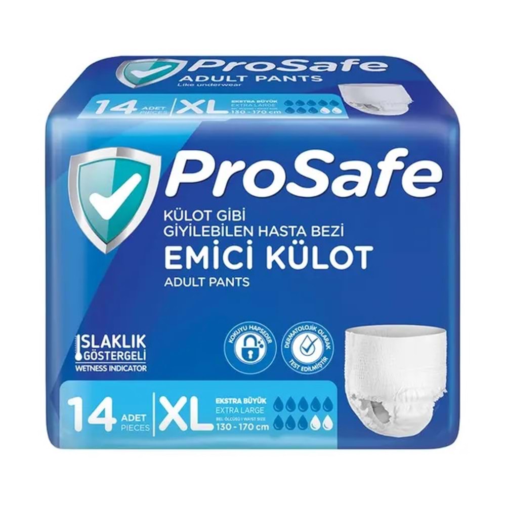 14 ADET PROSAFE X-LARGE BÜYÜK KÜLOT YETİŞKİN HASTA BEZİ