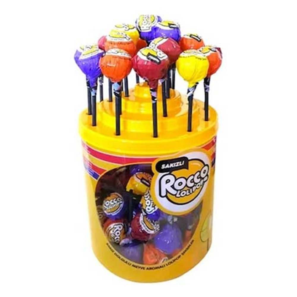 1,35 GR ROCCO SAKIZLI LOLİPOP ŞEKER ŞEKER
