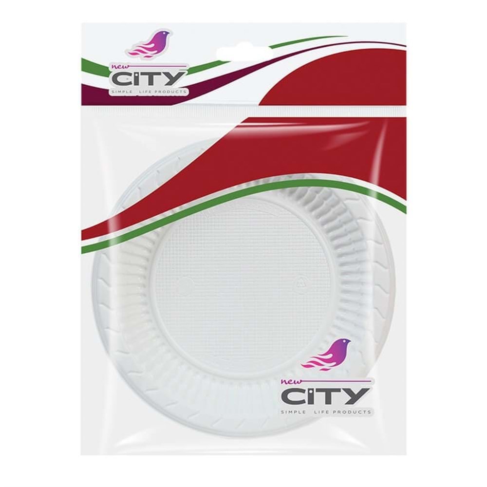 10 ADET NEWCİTY PLASTİK TABAK BÜYÜK