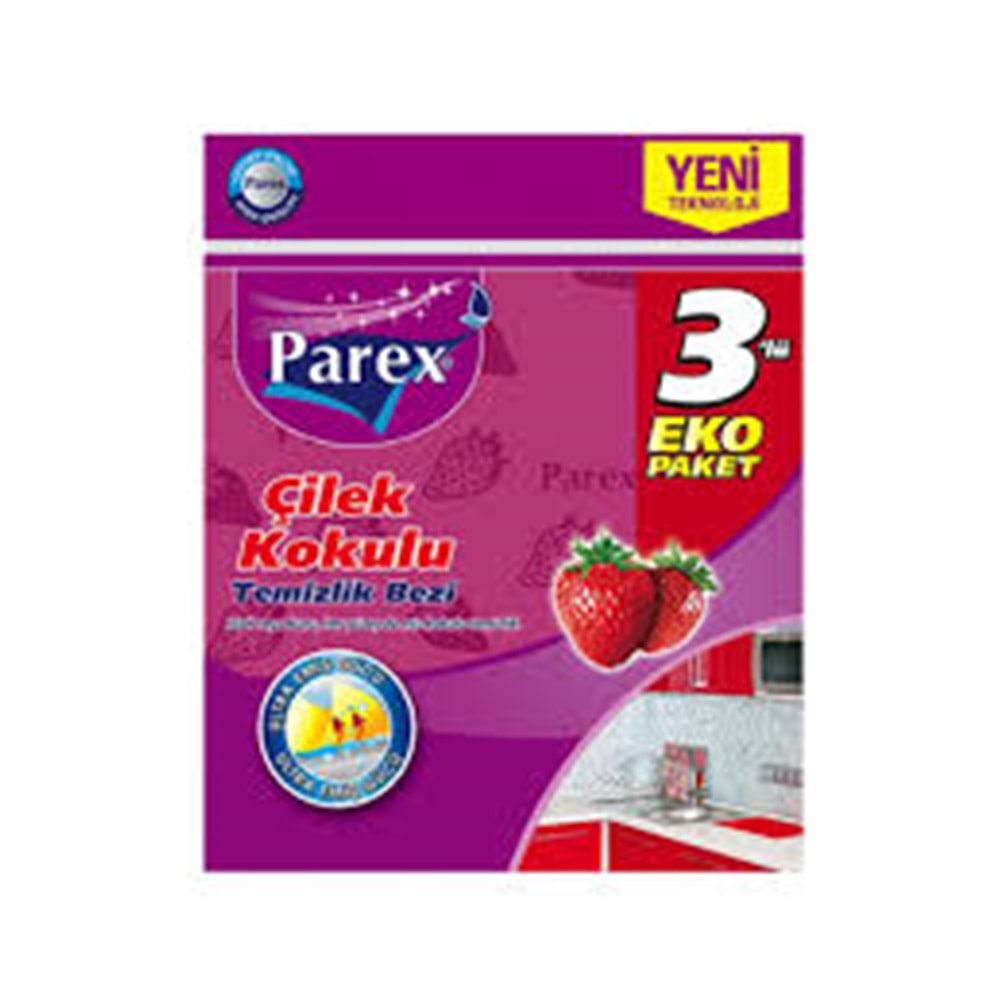 3 LÜ PAREX ÇİLEK KOKULU TEMİZLİK BEZİ
