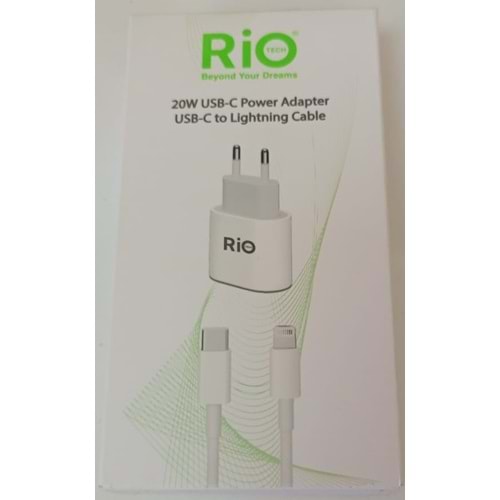 RİO 20W İPHONE USB ADAPTÖR ŞARJ KABLO SETİ