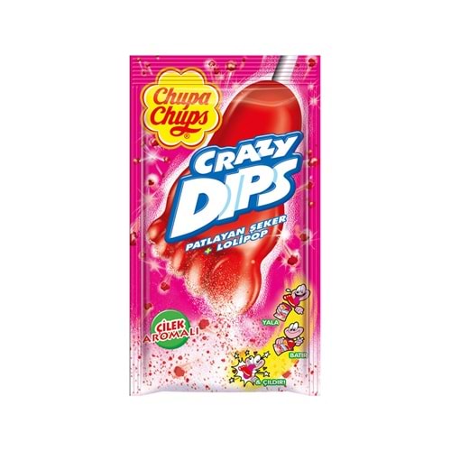 14 GR CHUPA CHUPS ÇİLEK AROMA PATLAYAN ŞEKER LOLİPOP