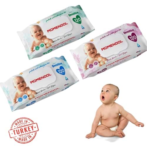 120 ADET MOMENDOL ISLAK BEBEK HAVLUSU