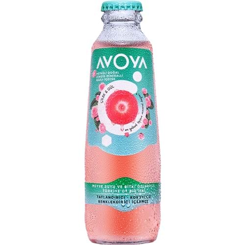 200 ML AVOYA* ÇİLEK@GÜL MEYVELİ MADEN SUYU