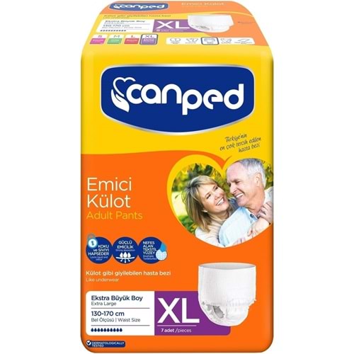 7 ADET CANPED EXTRA LARGE BÜYÜK KÜLOTYETİŞKİN HASTA BEZİ
