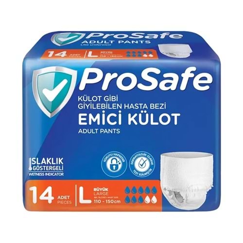 14 ADET PROSAFE LARGE BÜYÜK KÜLOT YETİŞKİN HASTA BEZİ
