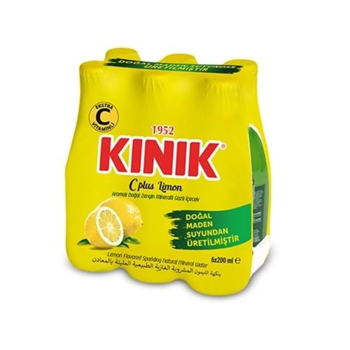 (6X200) ML KINIK C+PLUS LİMON MEYVELİ MADEN SUYU