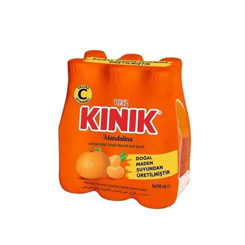 (6X200) ML KINIK MANDALİNA MEYVELİ MADEN SUYU
