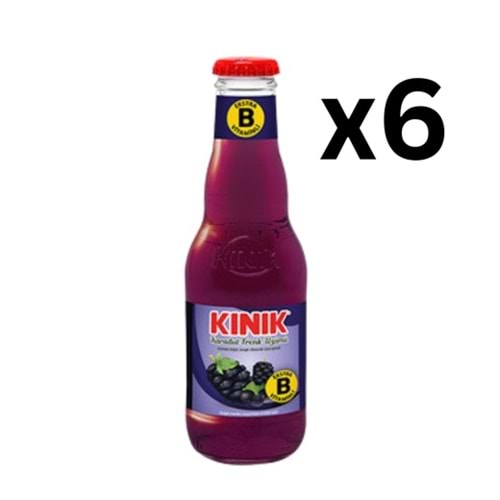 (6X200) ML KINIK KARADUT FRENK ÜZÜMLÜ MEYVELİ MADEN SUYU