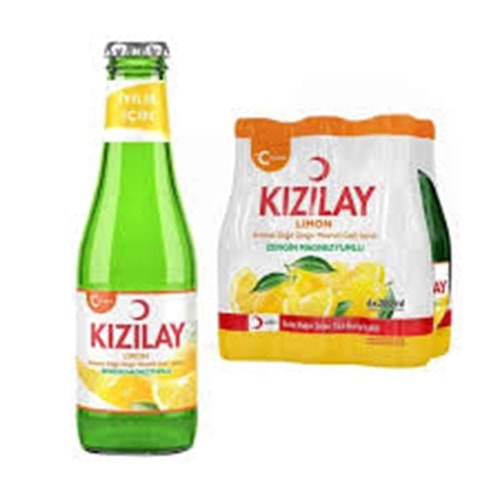 6X200 ML KIZILAY6 LİMON AROMALI MADEN SUYU