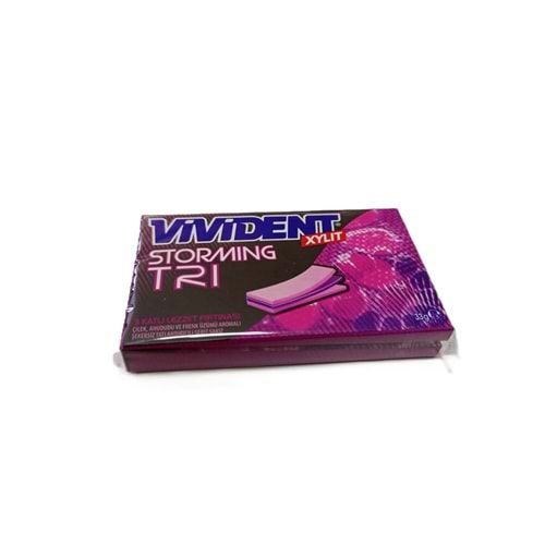 33 GR VİVİDENT STORMİNG TRİO ÇİLEK FRENK ÜZÜM SAKIZ
