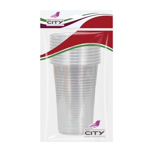 10 ADET NEWCİTY PLASTİK KOLA BARDAĞI